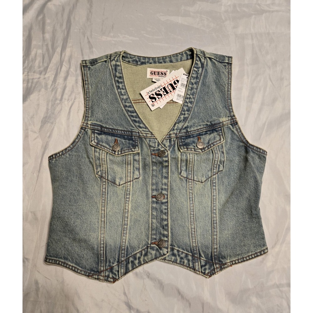 GUESS Vintage Light Blue Denim Vest